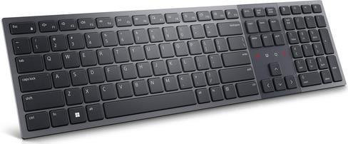 Dell Premier KB900 Kabellose Tastatur mit Bluetooth und 2.4 GHz, QWERTZ Deutsch, Scissor-Mechanik, Grau/Schwarz - Bild 1