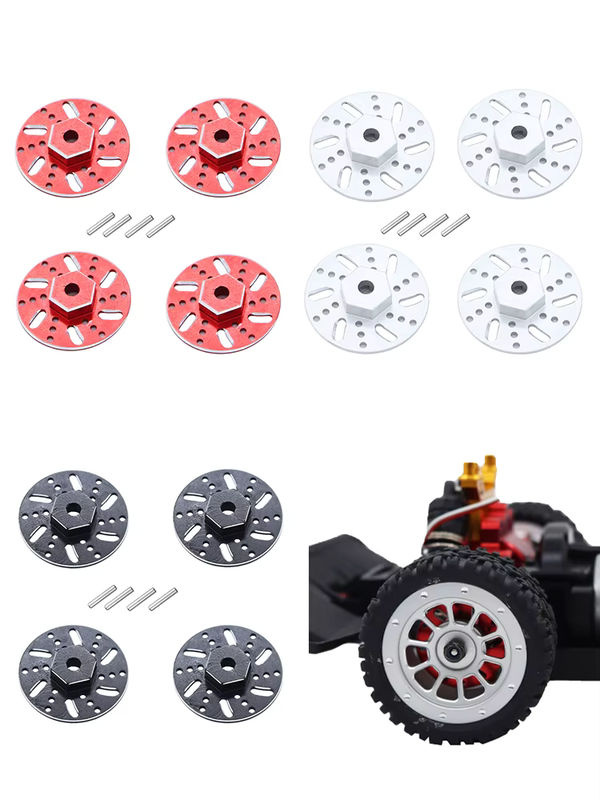 WWXRC Metall Bremsscheibe Sattel Reifen Modifikation 4-teiliges Set 1/16 RC Auto Ersatzteile Zubehör - Bild 5