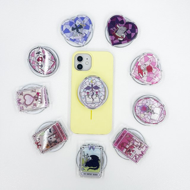 Magnetischer Handygriff UWCYXOM als Pop-Socket und zusammenklappbarer Ständerhalter in Multicolour für Handy und E-Reader - Bild 1