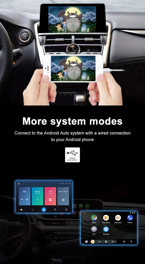 OEM Bildschirm Upgrade Interface Decoder Box für Apple CarPlay, Android Auto und Airplay in Schwarz für Lexus IST ES NX RX GS LC UX GX LS LX RC CT - Bild 2