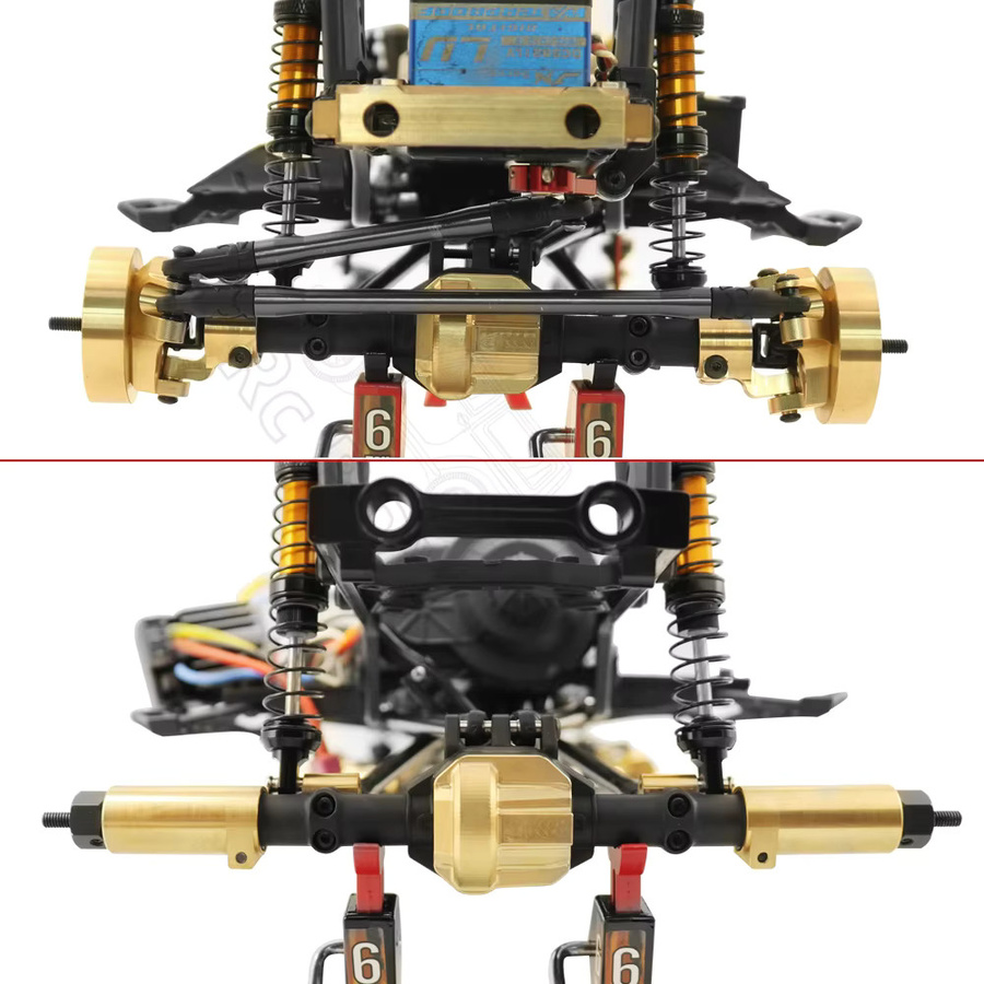AR44 Messing Differentialabdeckung Achsschenkel Servos Halterung Gegengewicht, Metall, Zubehör - Bild 1