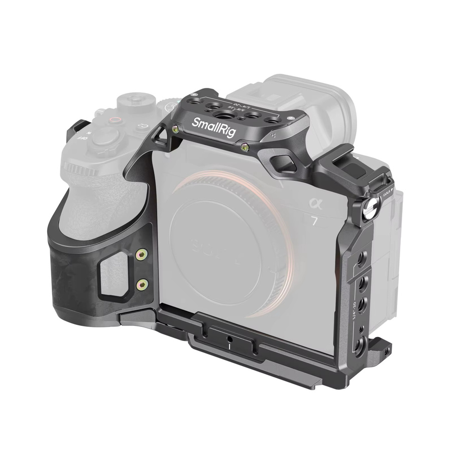 SmallRig Rhinoceros Kamera-Käfig für Sony Alpha 7 V, 7R V und 7 IV in Schwarz mit 1/4"-20 Gewinde-Kaltschuh für Monitore und Griffe 6029 - Bild 4