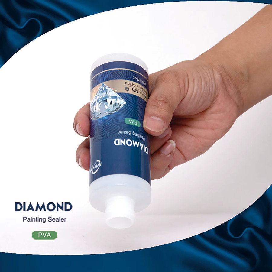 Diamantmalerei-Klebeset mit Pinsel und Zubehör für Erwachsene, transparent, 60 ml oder 200 ml - Bild 3