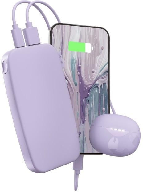 Fresh N Rebel Powerbank 12000mAh mit USB-C, Ultra Fast Charge und 20W PD in Dreamy Lilac - Bild 1