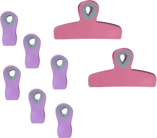 Genialo Magnetklammern Memo-Holder, 8-teilig, lila und rosa - Bild 1