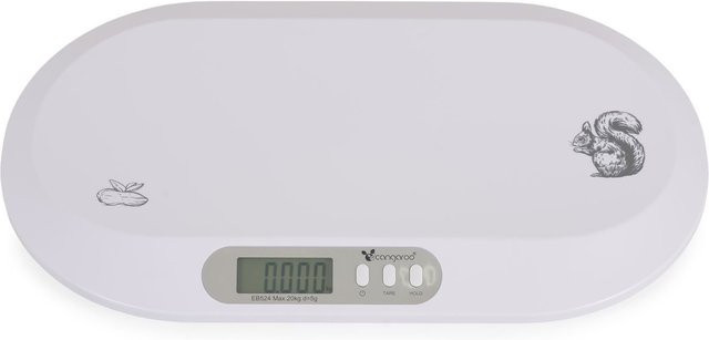 Cangaroo Babywaage Peanut mit Maßband, LCD-Display, Tara-Funktion und Haltefunktion, weiß, bis 20 kg - Bild 1