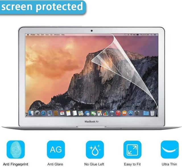 Transparente Laptop-Displayschutzfolie für Apple MacBook Air 13 Zoll (Modelle A2681, A1932, A1369, A1466, A2337, A1989, A2159, A2251, A2289, A2338) - Bild 1