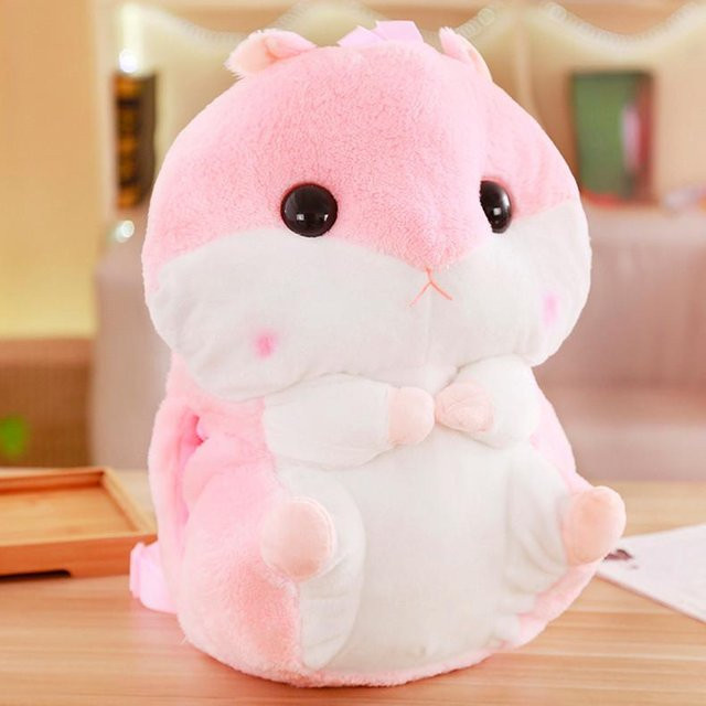 Wucifang Bags Japanischer Hamster Plüsch Rucksack, rosa, ab 3 Jahren - Bild 1
