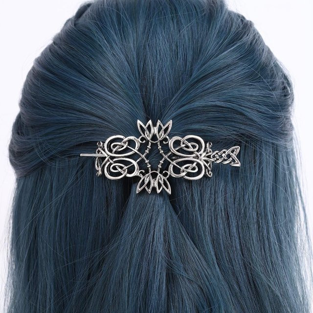 YULIN Haarspange Silber, Keltisches Knotenmuster, Damen - Bild 1
