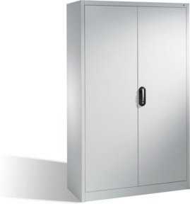 C+P Aktenschrank Acurado mit Drehtüren in Weißaluminium, Stahl, mit abschließbaren Regalböden, H: 195 cm, B: 120 cm, T: 40 cm - Bild 1