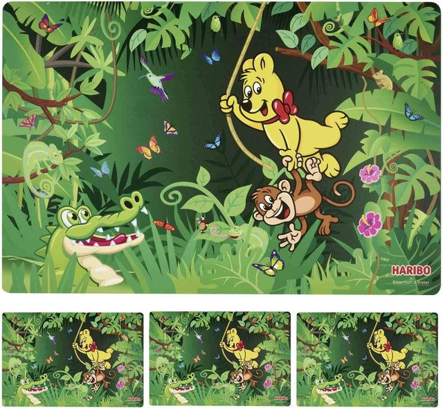 Ritzenhoff & Breker Tischsets Haribo Jungle Graphic in Grün, B/T: 45 x 30 cm - Bild 1