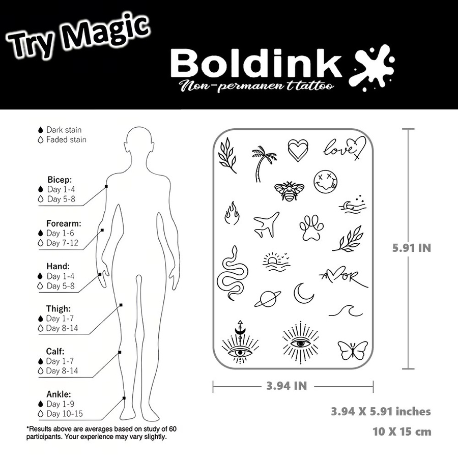 BOLDINK Tattoo-Aufkleber, Unisex - Bild 2