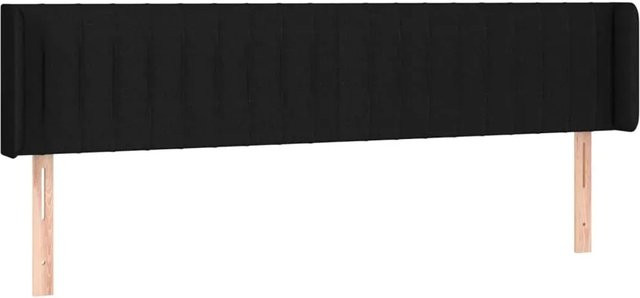 vidaXL LED Kopfteil Schwarz mit USB-Ladeanschluss und integrierter Beleuchtung, B/T/H: 163 x 16 x 78/88 cm - Bild 1