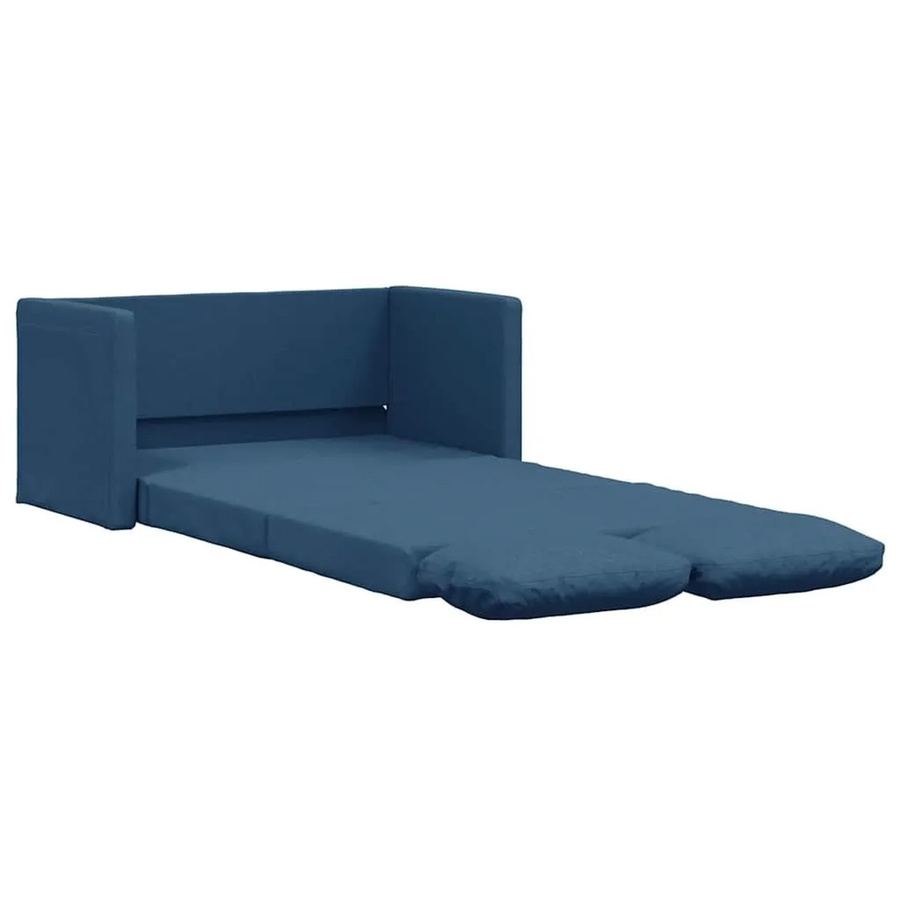 vidaXL Bodensofa mit Schlaffunktion in Blau aus Stoff und Metall, B/T/H: 112 x 174 x 55 cm - Bild 2
