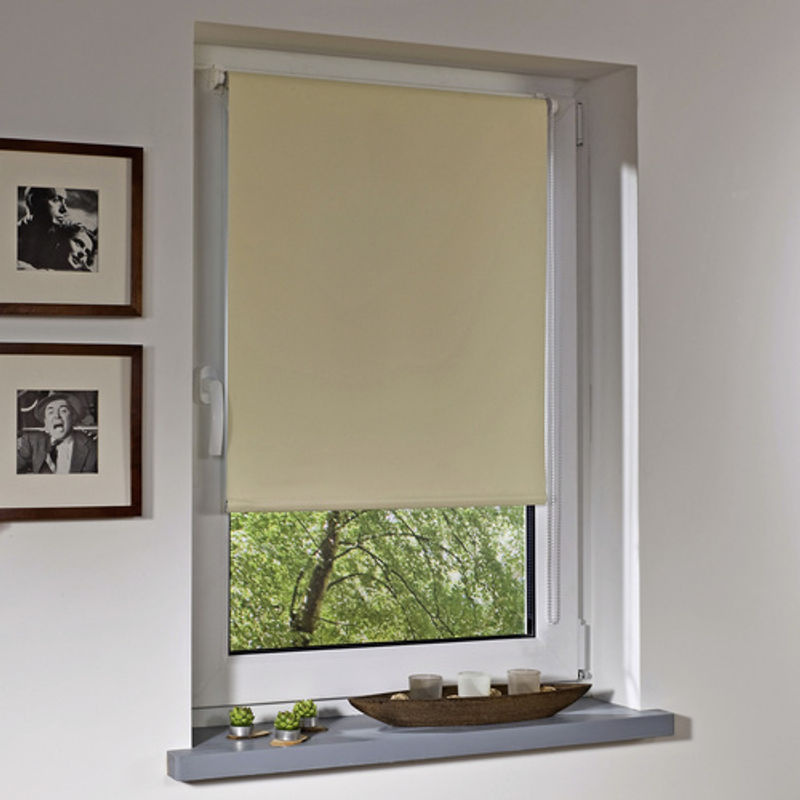 LIEDECO Klemmfix Rollo aus Polyester, beige, thermoisolierend und blickdicht, B: 75 cm, H: 150 cm - Bild 2