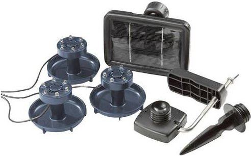 FIAP 3200 LED Teichbeleuchtung 3er Set Dunkelblau mit Dämmerungssensor und Solarbetrieb - Bild 1