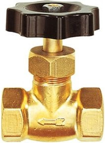 Riegler Nadelventil aus Messing mit Feinregulierung in Gold, G 1/2 IG, DN 4 - Bild 1