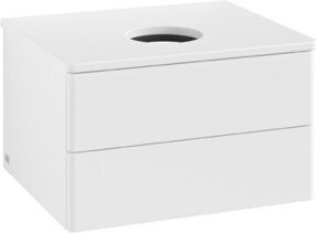 V&B Waschtischunterschrank Antao ohne Frontstruktur in Weiß, B/T/H: 60 x 36 x 50 cm - Bild 1