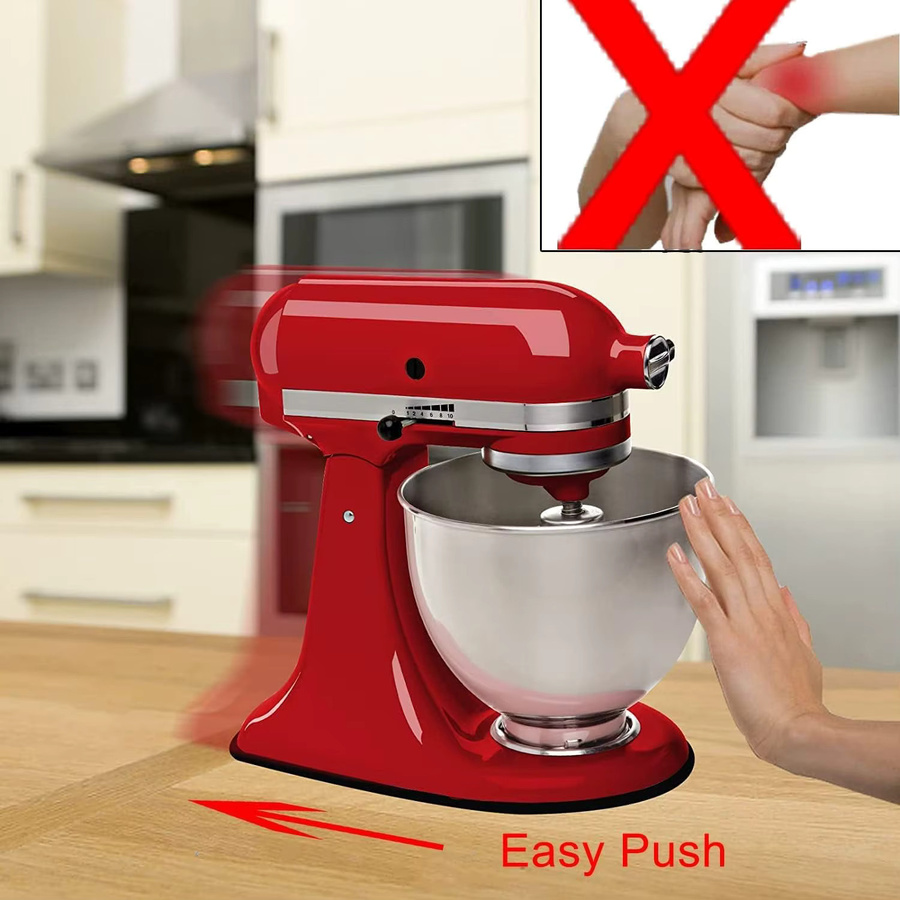 KitchenAid Gleitmatte für professionelle Schüsselheber-Mischmaschinen, Farbe: Schwarz, B/T: 32,5 x 32,5 cm, H: 19,5 cm - Bild 3