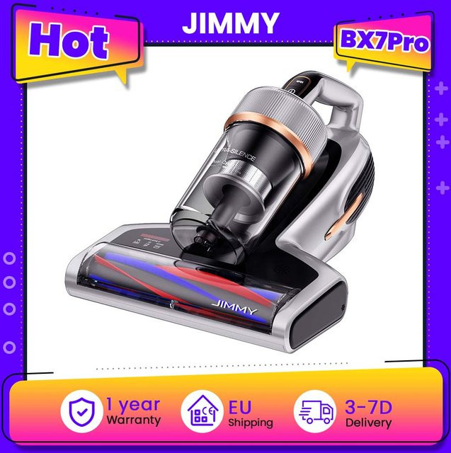 JIMMY BX7 Pro Hochleistungs-Matratzenstaubsauger mit 700W, 24,5 cm Saugbreite, patentierter Verbundrollenbürste, intelligenter Staub- und Milbenerkennung sowie Dual-Zyklon-Filtration - Bild 1