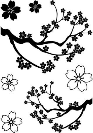 Clear Stamps Kirschblüten Stempelset - Bild 1