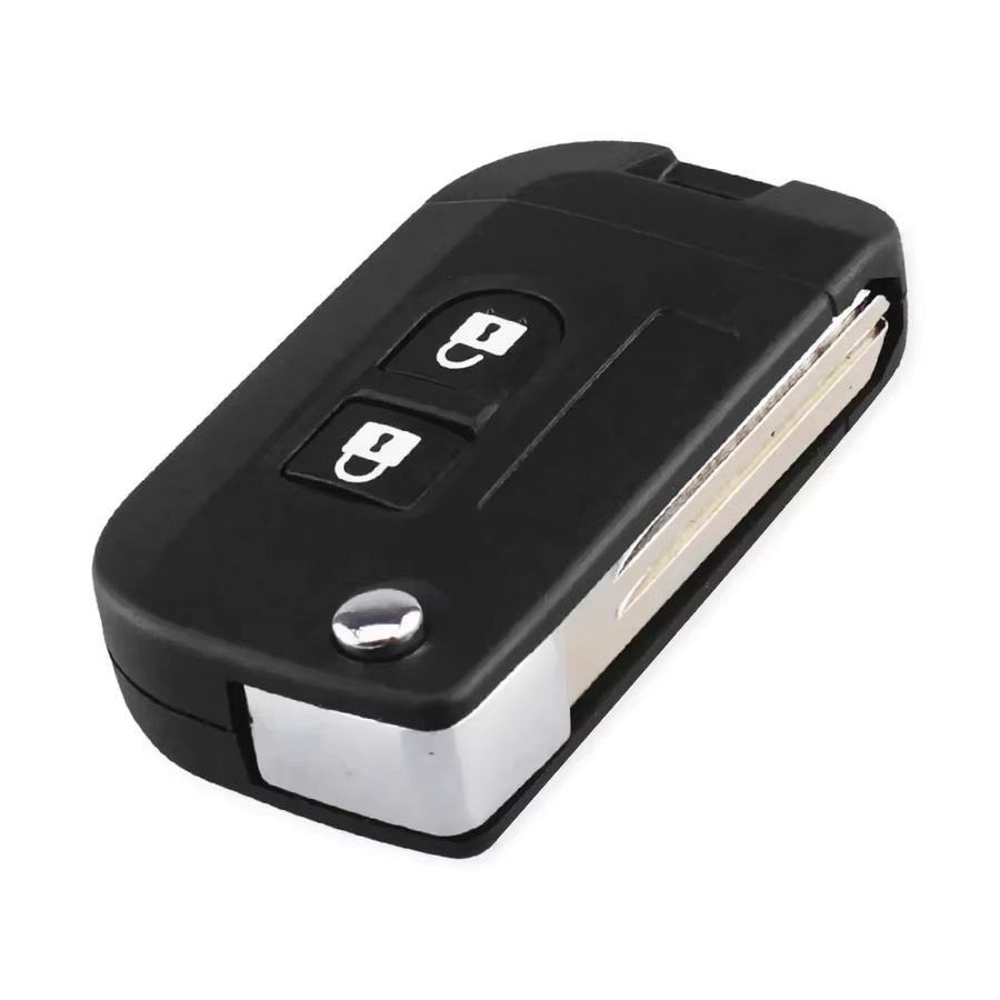 Keyyou 5er Set Remote Auto Schlüssel Shell Flip Folding Gehäuse für Nissan Qashqai Micra Navara Almera Note Primera Sunny in Schwarz - Bild 2