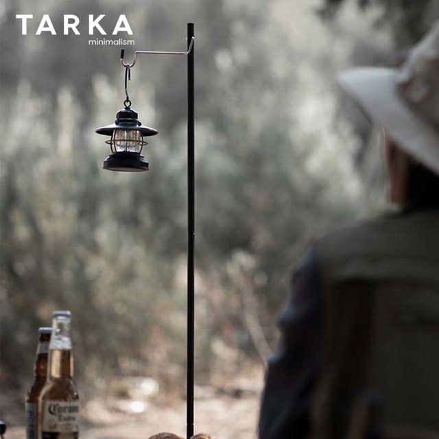 TARKA Outdoor Laternenständer Camping Lichtständer mit 2 Haken, ultraleichter und klappbarer Tischleuchtenhalter für dein Camping-Equipment - Bild 1