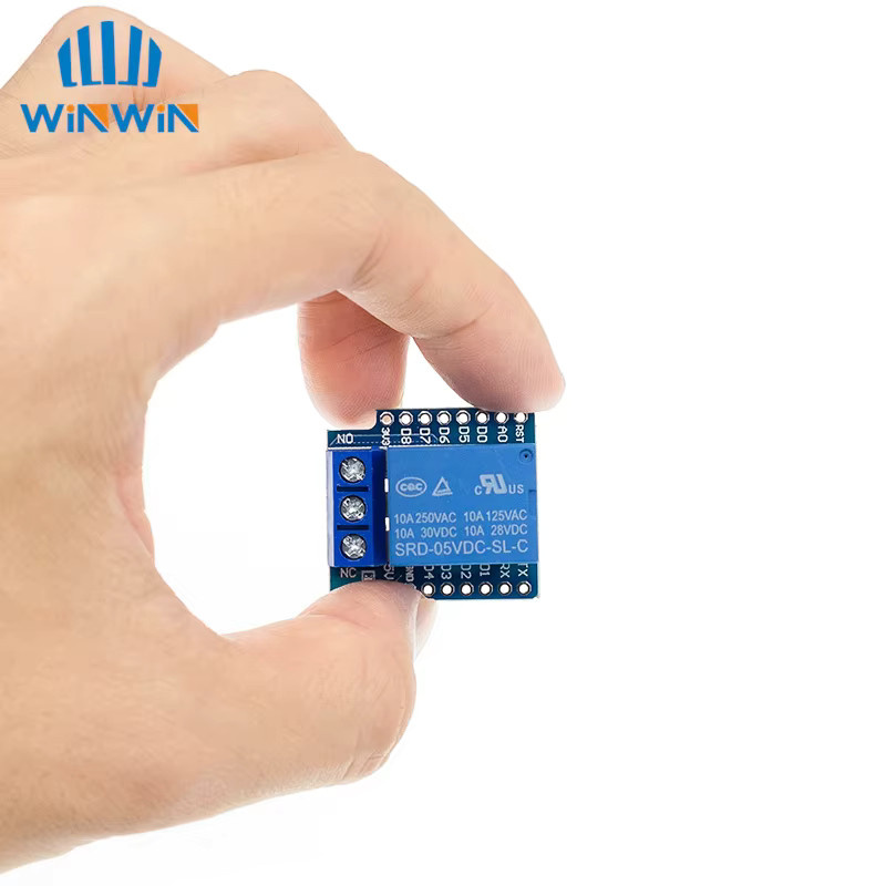 Wemos D1 Mini Relay Shield 1 Kanal Relaismodul für ESP8266 Entwicklungsboard in Blau - Bild 3