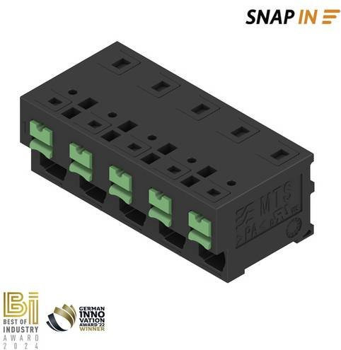 Weidmüller Leiterplattenklemme 4mm² Polzahl 5 Schwarz 14 Stück - Bild 1