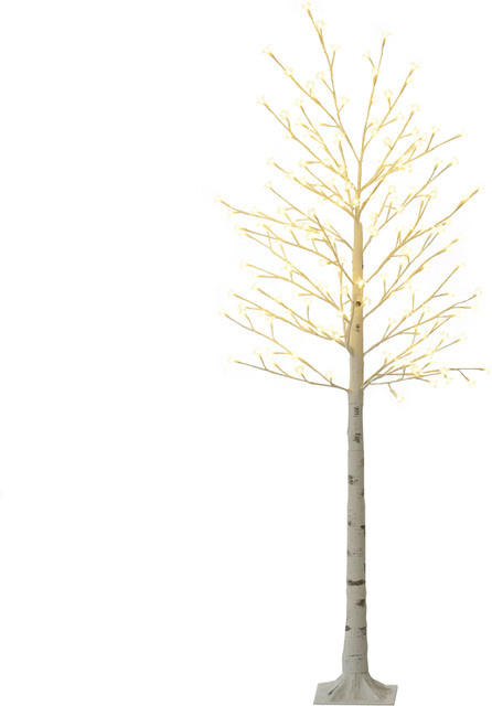 HOMCOM LED Kirschbaum mit 180 LEDs in Weiß, 180 cm Kunstbaum mit 3 Helligkeitsstufen für Weihnachtsdeko und Party - Bild 1