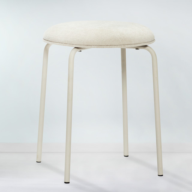 Hübsch Interior Hocker Stack in Grau und Gelb aus Metall mit Polsterung - Bild 1