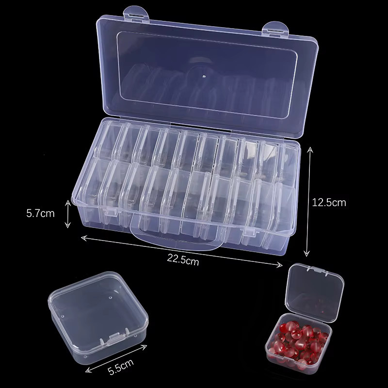 Beadia Multifunktionale Aufbewahrungsboxen aus Kunststoff, transparent mit Griffen, B/H/T: 22,5 x 12,5 x 30,0 cm - Bild 4