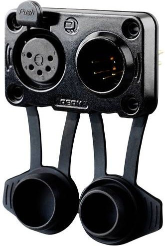 Rean XLR-Steckverbinder AV RRX5MF-Z-012-1 für Einbau, 5-polig, Schwarz - Bild 1