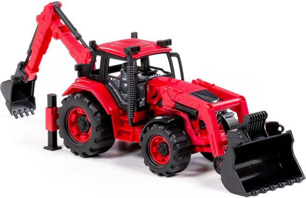 Polesie Radlader Bagger 91857, Spielzeug, rot
