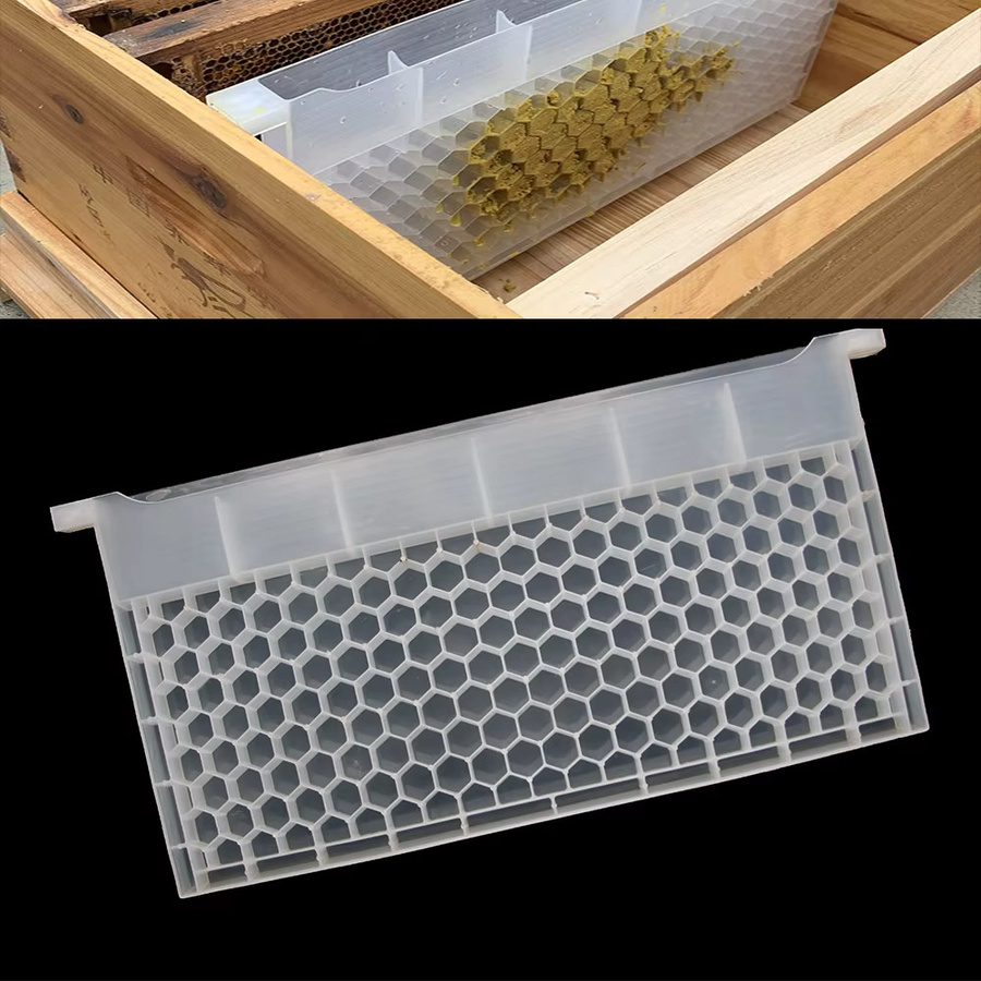 Multifunktionaler 3-in-1 Bienenfütterer von Pledge Agro als Futter- und Wasserbehälter aus Kunststoff mit Schutzplatte in Weiß und Transparent - Bild 2