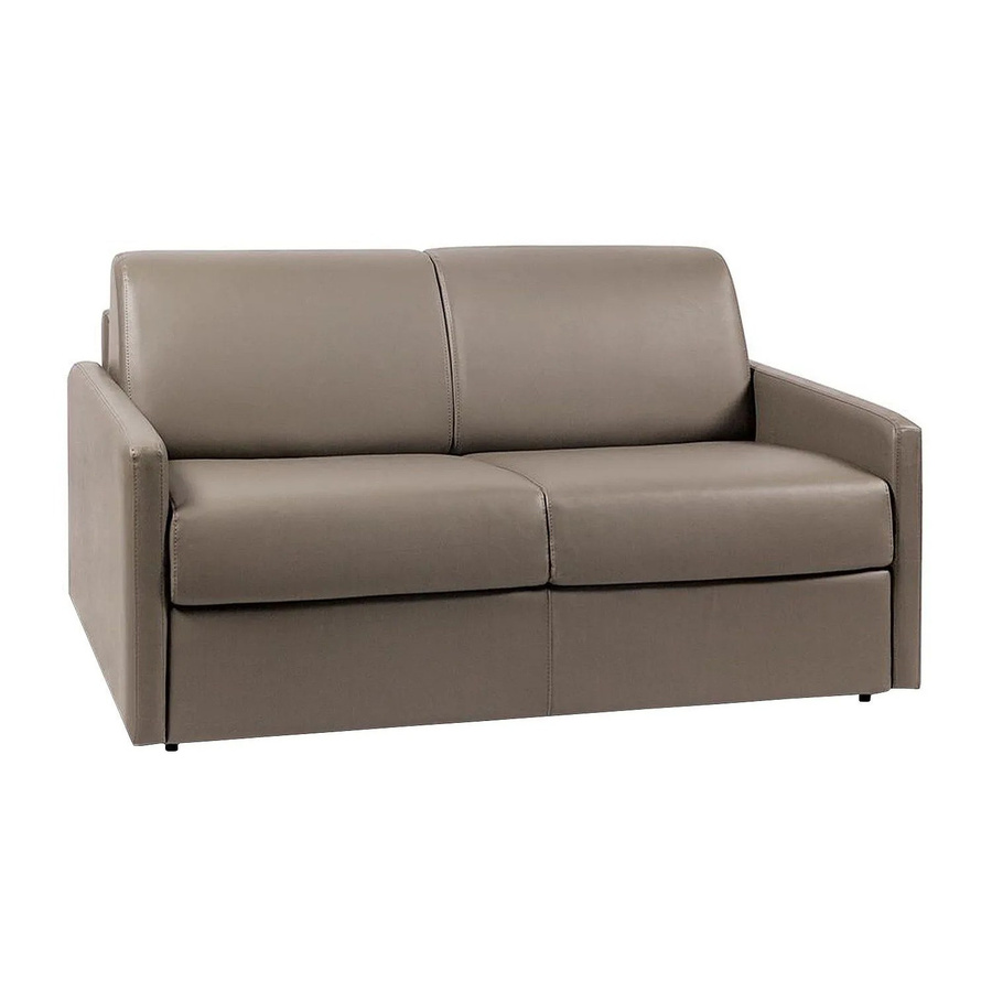 Vente-unique Schlafsofa Calife in Beige mit Kunstlederbezug - Bild 2