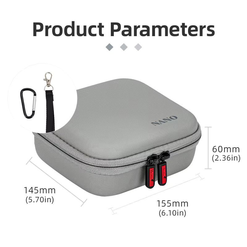 DJI Osmo Nano Tragbare Aufbewahrungstasche aus PU-Leder in Grau - Bild 3