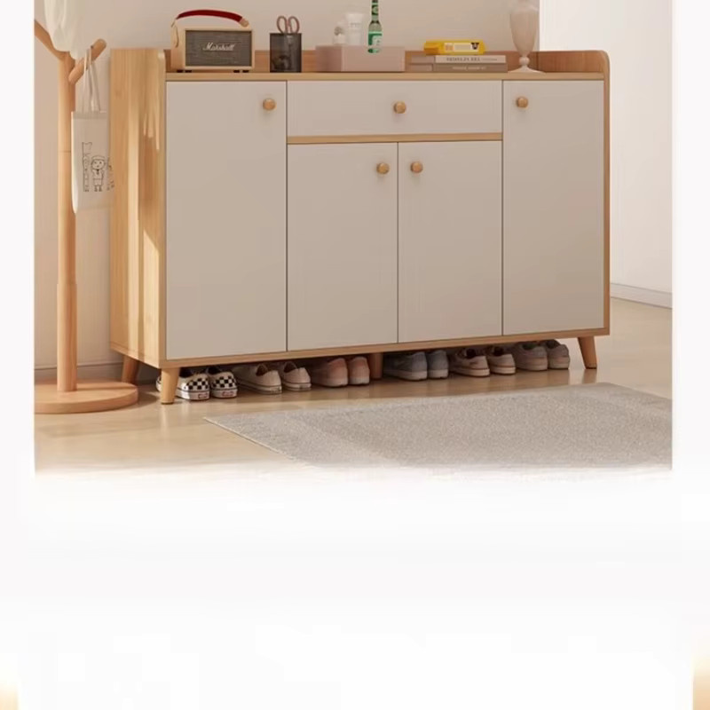 Moderner Schuhschrank aus Holz von DUTRIEUX in Weiß mit Scharniertüren und Regalböden für den Flur - Bild 3