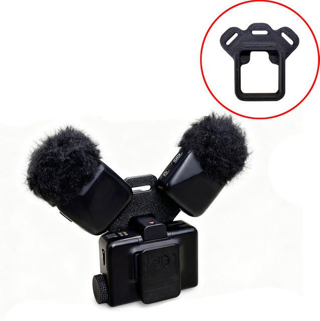 DJI Digital Audio Adapter Drahtloses Mikrofon Stereo Tragbares Stand-Rack Zubehör für DJI MIC MINI/MIC3 in Schwarz - Bild 1
