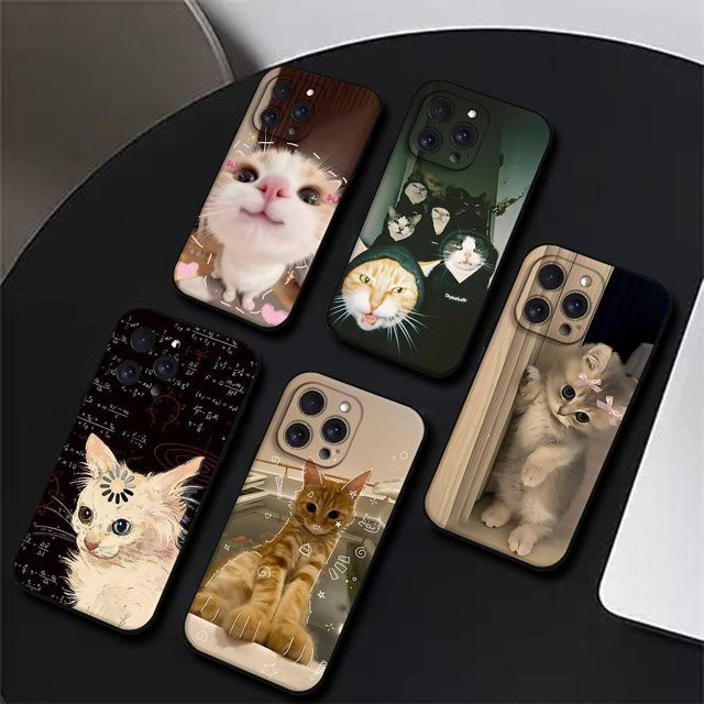 Mesuca Handyhülle mit niedlichem Katzen-Design für iPhone 11 bis iPhone 17 Pro Max, Mehrfarbig - Bild 1