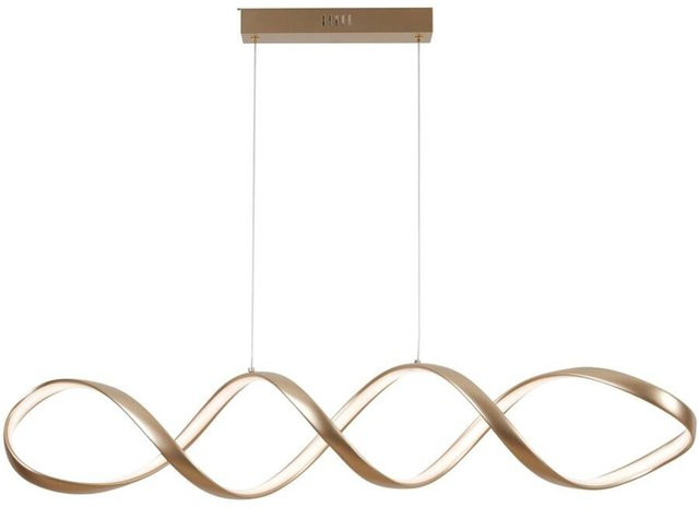 Pocoline LED-Pendelleuchte Malte in Gold/Messing aus Metall, B: 18 cm, H: 120 cm, T: 107 cm - Bild 1