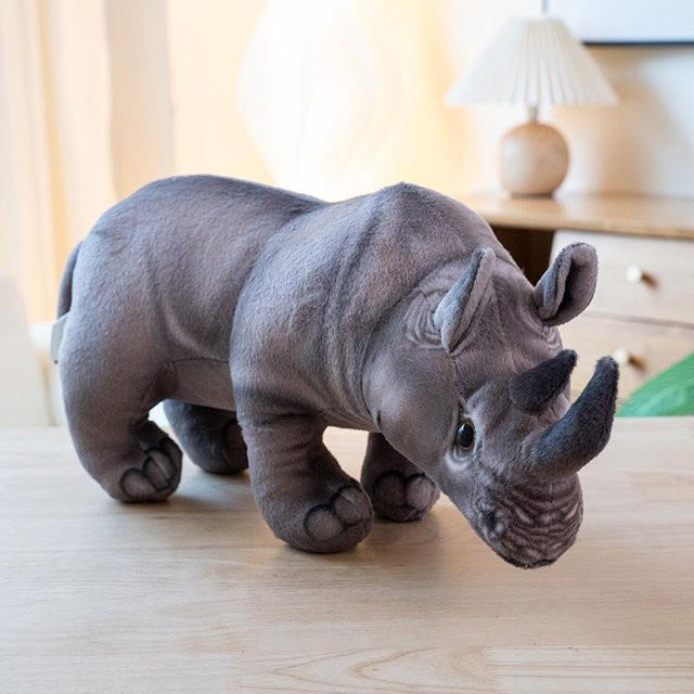 Nashorn Plüschtier, Cartoon-Tier-Simulation, grau, ab 0 Jahren - Bild 1
