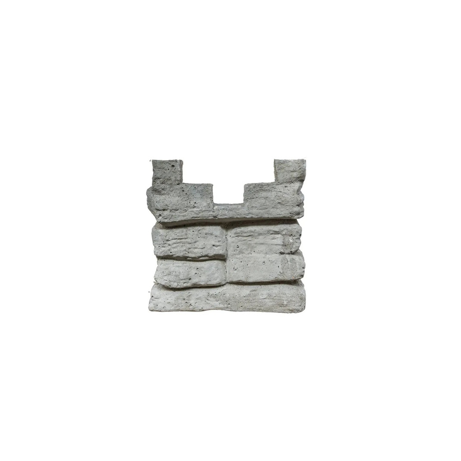 Beckers Betonzaun Anfangspfostenkappe Mediterran Nostalgie in Betongrau, B/T/H: 20 x 8 x 20 cm - Bild 2