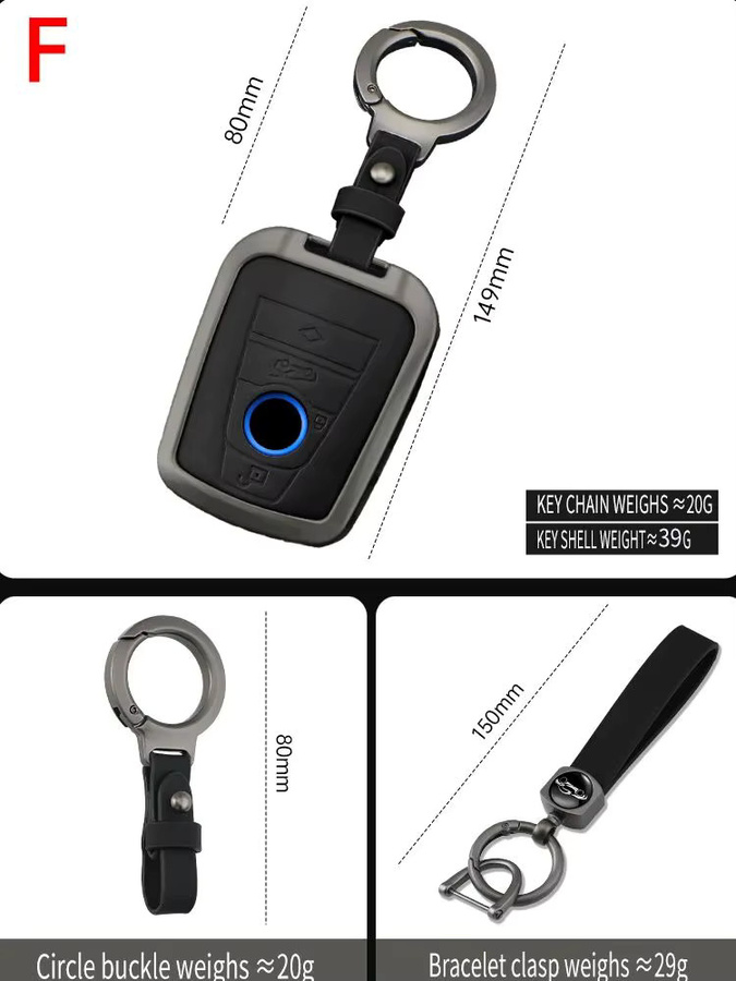 DECSRIN Smart Remote Key Case Cover für BMW I3 I8 Serie, 4 Tasten Schutzhülle für Autoschlüssel - Bild 5