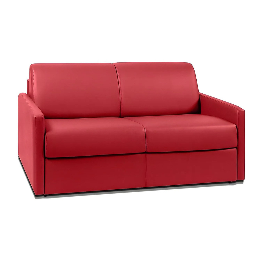 Vente-unique Schlafsofa Calife in Rot mit Kunstlederbezug und Schaumstoffpolsterung, Breite: 150 cm - Bild 2