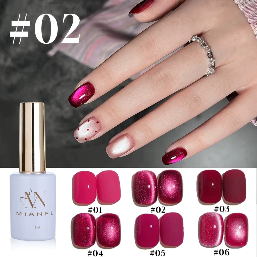 MIANEL Gel-Nagellack, 6-Farben-Set, 12 ml - Bild 2