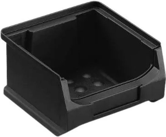 PROREGAL ESD Sichtlagerbox Schwarz H x B x T: 6 x 10 x 10 cm - Bild 1