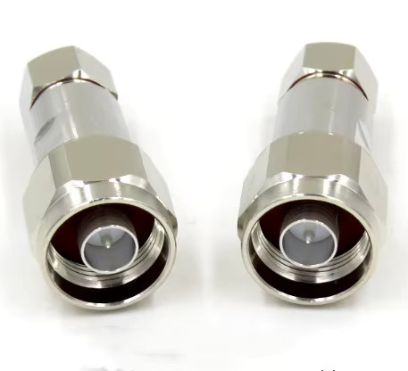 L16 N-Stecker für 1/4 superflexiblen Feeder-Stecker 50-6 Kabel RF-Koaxialadapter aus reinem Kupfer in Silber - Bild 3
