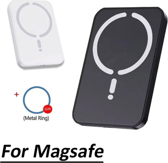 VIKEFON Magnetisches kabelloses Ladegerät und Autotelefonhalter für iPhone, Samsung und Xiaomi in Schwarz - Bild 1