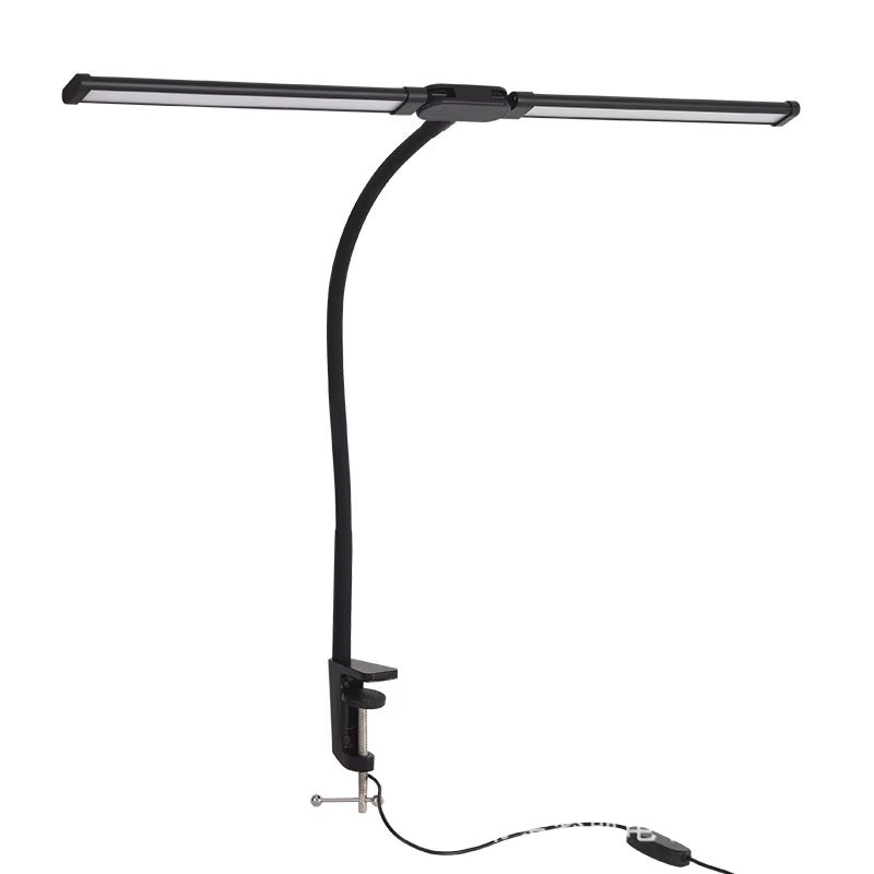 VENUSWING 2-Kopf LED Schreibtischlampe mit Clip, Weiß, USB-Betrieb, 5 Modi und 10 Helligkeitsstufen, verstellbarer Winkel mit Touch-Steuerung für Home Office und zum Lesen - Bild 7